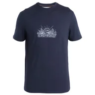 Koszulki sportowe męskie - Koszulka męska Icebreaker Men Merino 150 Tech Lite III SS Tee IB Grown Naturally Rozmiar: XL / Kolor: ciemnoniebieski - miniaturka - grafika 1