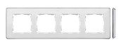 Klawisze i ramki - Kontakt Simon Ramka 4-krotna SIMON 82 Detail SELECT metal - biały/chrom - miniaturka - grafika 1