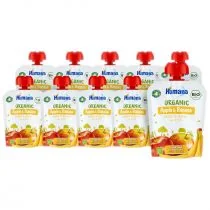 Humana Mus jabłko-banan po 6. miesiącu 100% Organic Quality Zestaw 10 x 90 g Bio - Desery dla dzieci - miniaturka - grafika 1