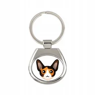 Breloki - Kot Cornish Rex Brelok Breloczek do kluczy metal - miniaturka - grafika 1