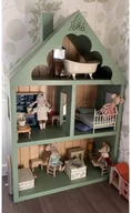 Zabawki kreatywne - Domek dla lalek zielony Szałwia - miniaturka - grafika 1