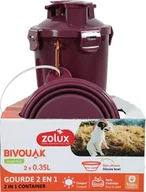Sprzęt podróżny i transportery dla psów - ZOLUX Bidon 2w1 dla psa BIVOUAK 2x350 ml - czerwony - miniaturka - grafika 1