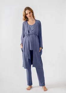 Szlafrok ciążowy Classic jeans S - Piżamy ciążowe - miniaturka - grafika 1