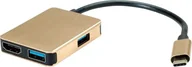 Stacje dokujące i replikatory portów - Stacja/replikator Roline Gold USB-C 12.02.1120 - miniaturka - grafika 1
