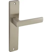 Klamki - Klamka do drzwi wewnętrznych z długim szyldem Eureka Nikiel - miniaturka - grafika 1