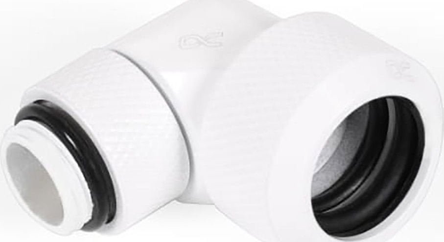 Alphacool Alphacool Eiszapfen Anschluss 90 Grad G1/4 Zoll AG auf 16mm AD Hardtube - drehbar, - Wei 17621