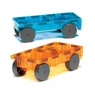 Klocki - Zestaw do rozbudowy Cars 2 el. pomarańczowy i niebieski Magna Tiles - miniaturka - grafika 1