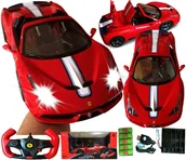 Zabawki zdalnie sterowane - Autko Zdalnie Sterowane FERRARI 458 SZYBERDACH NA PILOT Rastar Samochód Auto Na Pilot 2,4GHz RC 1:14 - miniaturka - grafika 1