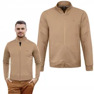 Bluzy męskie - BLUZA Męska Rozpinana bez Kaptura na Lato Nieocieplana JASNY BRĄZ PakoJeans - miniaturka - grafika 1