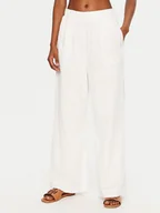 Spodnie damskie - Seafolly Spodnie materiałowe Beachedit 55430-PA Biały Regular Fit - miniaturka - grafika 1