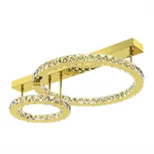 Lampy sufitowe - Sufitowa lampa glamour Girona MX3713-2-3GT Zumaline LED 36W 3000K złoty - miniaturka - grafika 1