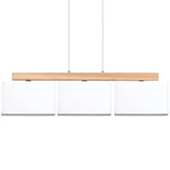 Lampy sufitowe - Britop Lampa wisząca Cassy trzy białe klosze tekstylne - miniaturka - grafika 1