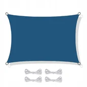 Markizy - Żagiel ogrodowy przeciwsłoneczny 2X4M ciemny niebieski - miniaturka - grafika 1