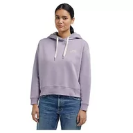 Bluzy damskie - Lee Essential Hoodie damska bluza z kapturem, liliowy, 4XL - miniaturka - grafika 1