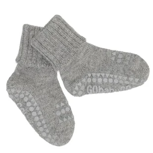 GoBabyGo antypoślizgowe skarpetki do nauki chodzenia ALPACA Grey Melange 6 m+ - Skarpetki dla dzieci - miniaturka - grafika 1