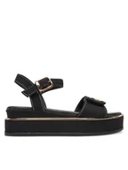 Buty dla dziewczynek - Tommy Hilfiger Sandały T3A2-33788-1828 M Czarny - miniaturka - grafika 1