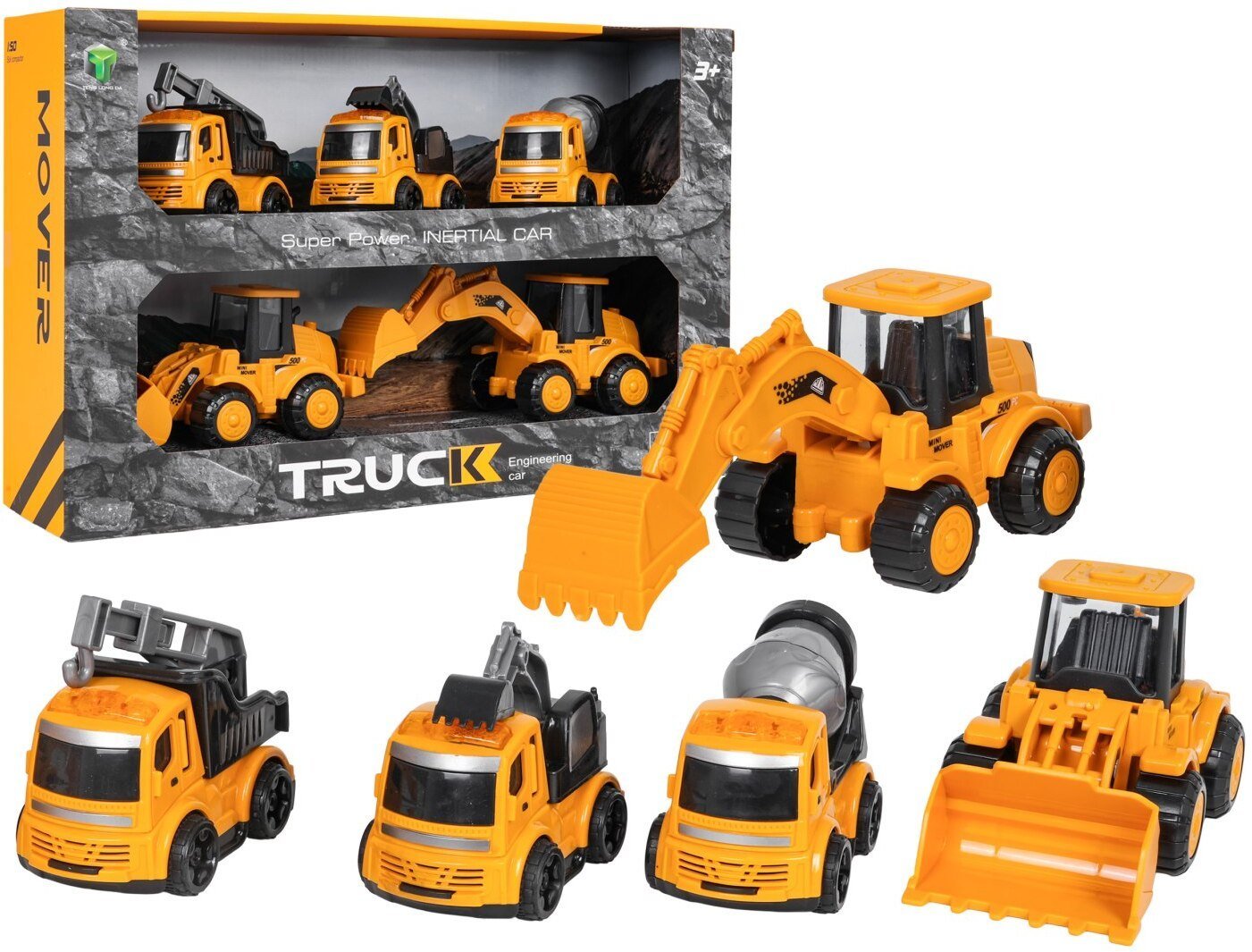 Zestaw Pięciu Pojazdów Budowlanych