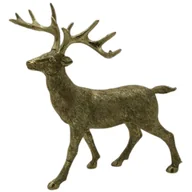 Ozdoby bożonarodzeniowe - Figurka Renifer 24 x 12 x 26 cm złoty - miniaturka - grafika 1