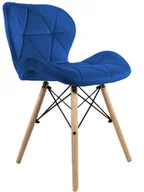 Krzesła - Nowoczesne niebieskie tapicerowane krzesło A6-P30 - miniaturka - grafika 1