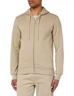 GANT Męska bluza z kapturem Tonal Archive Shield Zip Hoodie Concrete BEIGE, standardowa, Concrete beżowy, 3XL - Bluzy męskie - miniaturka - grafika 1