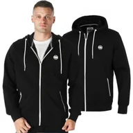 Odzież taktyczna i umundurowanie - Bluza rozpinana z kapturem Pit Bull Cotton Terry Small Logo '24 - Czarna XL - miniaturka - grafika 1