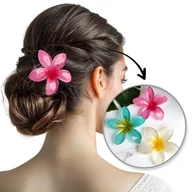 Ozdoby do włosów - Spinka do włosów klamra XL KLIPS kwiat różowy ombre 6 cm SP403 - miniaturka - grafika 1