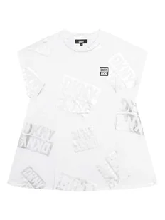 DKNY Sukienka codzienna D32884 D Biały Regular Fit - Sukienki i spódniczki dla dziewczynek - miniaturka - grafika 1