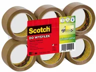 Taśmy klejące - 6X Taśma Pakowa 50Mmx66M Brąz Hot-Melt Scotch 3M 371 - miniaturka - grafika 1