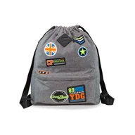Worki na buty - Patio WOREK PLECAK URBAN BADGES GREY COOLPACK 2019 B73052 - miniaturka - grafika 1