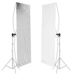 Blenda panelowa biało-srebrna 60x120cm - Blendy fotograficzne - miniaturka - grafika 1