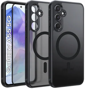 Etui do Samsung A55 5G do MagSafe MATT CASE WZMACNIANE Szkło 5D PREMIUM - Etui i futerały do telefonów - miniaturka - grafika 1