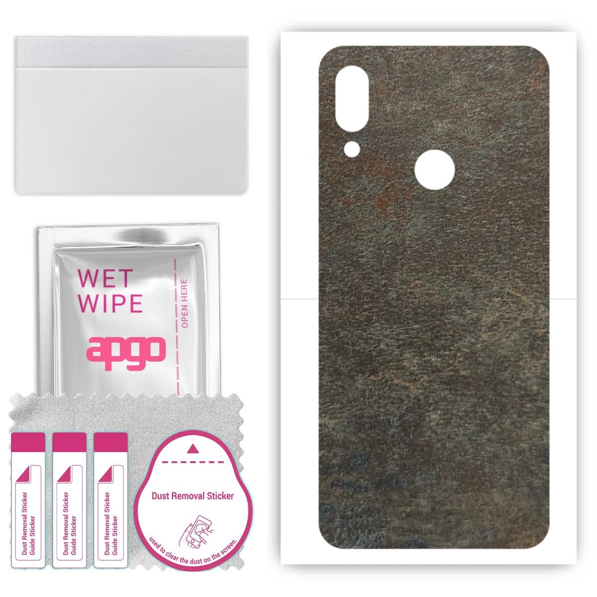 Folia naklejka skórka strukturalna na TYŁ do HTC Wildfire E2 - Kamień Księżycowy - apgo SKINS