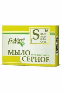 GOLDEN PHARM mydło w kostce siarkowe, 70g - Mydła - miniaturka - grafika 1