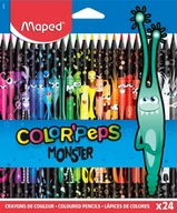 Przybory szkolne - Kredki Colorpeps Monster trójkątne 24 kol MAPED - miniaturka - grafika 1