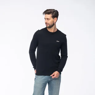 Męski Sweter GUESS BENJAMIN LS CN BASIC SWTR M4RR05Z33R1-JBLK – Czarny - Swetry męskie - miniaturka - grafika 1