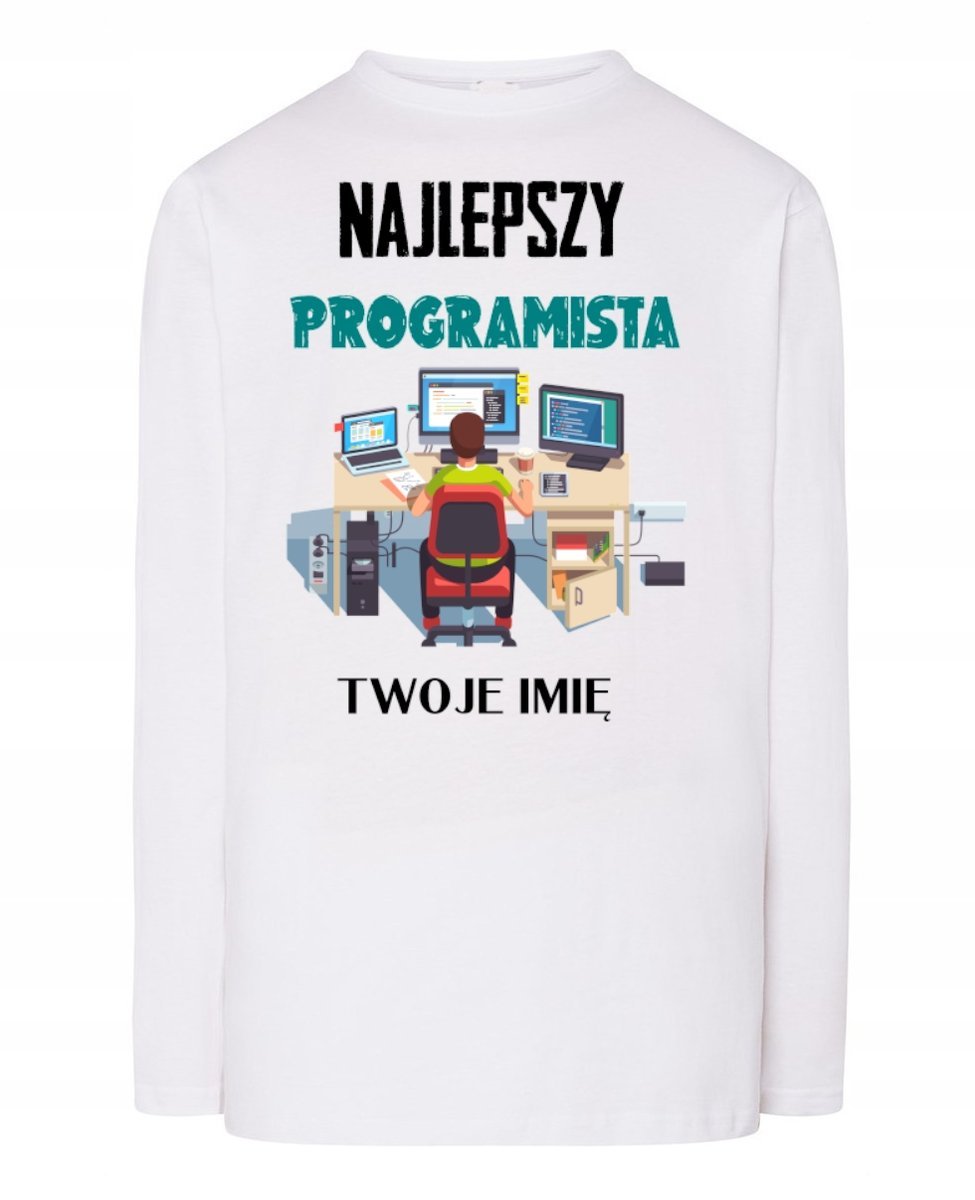 Longsleeve Najlepszy Programista Twoje Imię r.4XL