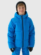Kurtki i kamizelki sportowe męskie - 4F Kurtka narciarska membrana 5000 chłopięca - niebieska 164 (13-14 lat) - miniaturka - grafika 1