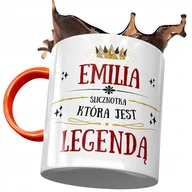 Kubki - Kubek Pomarańczowy Dla Emilii Koleżanki Prezent z Nadrukiem ze Zdjęciem + Opakowanie na prezent (wzór 02) - miniaturka - grafika 1