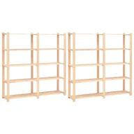 Szafy i regały magazynowe - vidaXL Regały z 5 półkami, 2 szt., 170x38x170 cm, sosna, 500 kg 8719883854649 - miniaturka - grafika 1