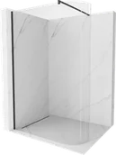 Ścianki i drzwi prysznicowe - Mexen Kioto ścianka prysznicowa zaokrąglona Walk-in 80 x 200 cm, transparent 8 mm, czarna - 800-080-101-70-06 - miniaturka - grafika 1