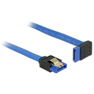 Kable komputerowe i do monitorów - Delock Kabel SATA III 6Gb/s 30cm kątowy góra/prosto metalowe zatrzaski niebieski 84996 - miniaturka - grafika 1