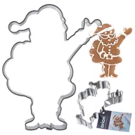 Formy do ciast - Wykrawacz do ciastek stalowy Mikołaj 7,3 cm - miniaturka - grafika 1