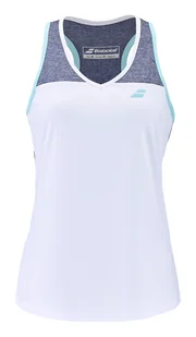 Damski podkoszulek Babolat Play Tank Top Women White/Blue S - Koszulki sportowe damskie - miniaturka - grafika 1