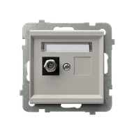 Gniazdka elektryczne - Ospel Gniazdo antenowe typu F SONATA - kaszmir - miniaturka - grafika 1