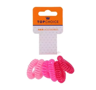 TOP CHOICE GUMKI DO WŁOSÓW SPRĘŻYNKI 22432 6 SZTUK - Ozdoby do włosów - miniaturka - grafika 1