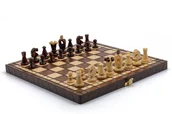 Gry planszowe - Szachy Królewskie średnie brązowe 35 cm/szachy do nauki/ producent - miniaturka - grafika 1