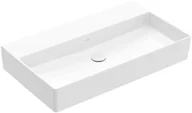 Umywalki - Villeroy & Boch Memento 2.0 Umywalka wisząca 80x47 cm bez otworu na baterię bez przelewu  z powłoką CeramicPlus weiss alpin 4A2283R1 - miniaturka - grafika 1