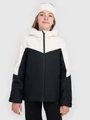 Kurtki narciarskie - Kurtka narciarska membrana 5000 dziewczęca 4F 4FJRAW25TTJAF1034-20S Czarny 140 - miniaturka - grafika 1