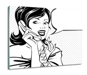 Deski do krojenia - osłona na płytę indukcyjną Kobieta telefon 60x52, ArtprintCave - miniaturka - grafika 1