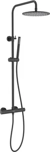 Zestaw termostatyczny prysznicowy natynkowy BLUE WATER BOSTON BOS-ZKPN.400BL czarny mat (BLACK MAT) (BW-59017306175 - Zestawy prysznicowe - miniaturka - grafika 1